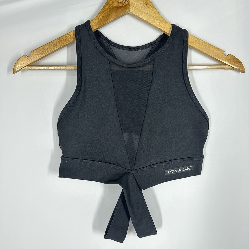 2 Lorna Jane Elevate Mesh All Day Sports Bra Activewear Cropped Top Turquoise